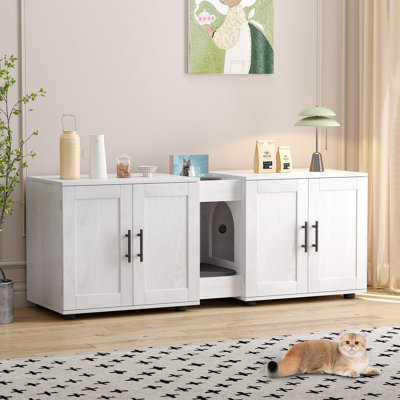 Enceinte de litière 55 po Hickory pour 2 chats cachés