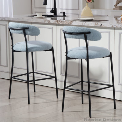 26'' Counter height Teddy fabric bar stools