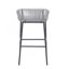 Tabouret de bar d'extérieur gris clair La Push, ensemble de 2-246445728