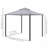 9.6X9.6FT Gazebo Steel, Mosquito Net For Garden Use With Double Roof (Gray)-123219082