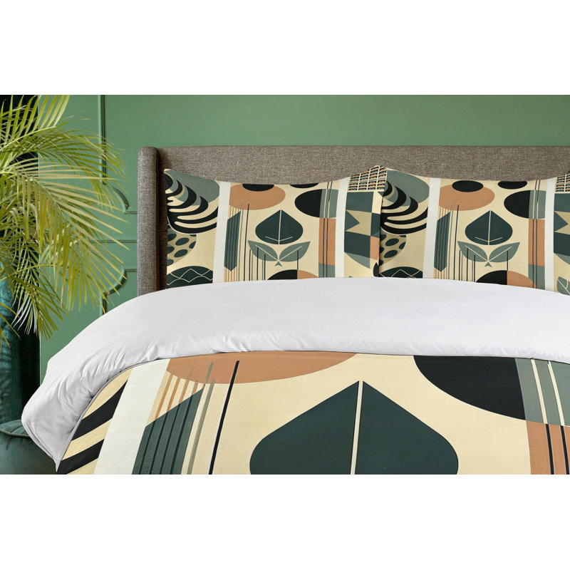 Monstera Duvet Cover, King Duvet Cover + 2 Standard Shams