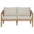 Craig Outdoor Acacia Wood Loveseat