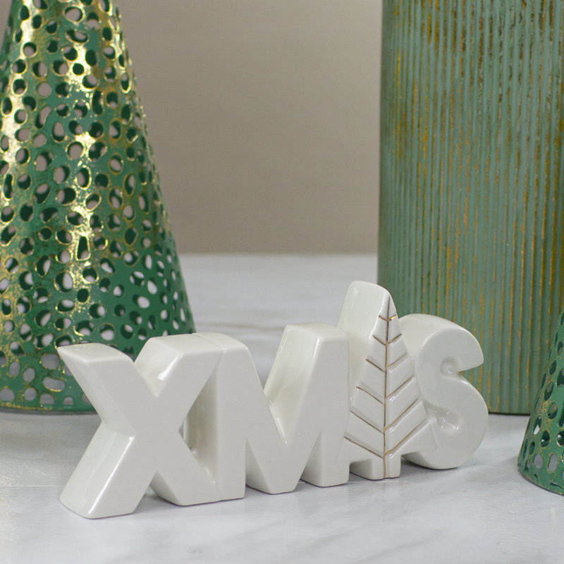 Enseigne de table de Noël 8 po XMAS