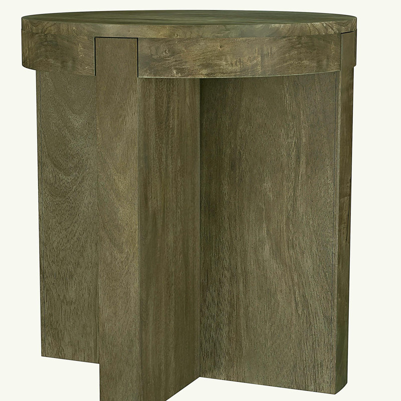 Table d'appoint ronde en acajou brun Alexander