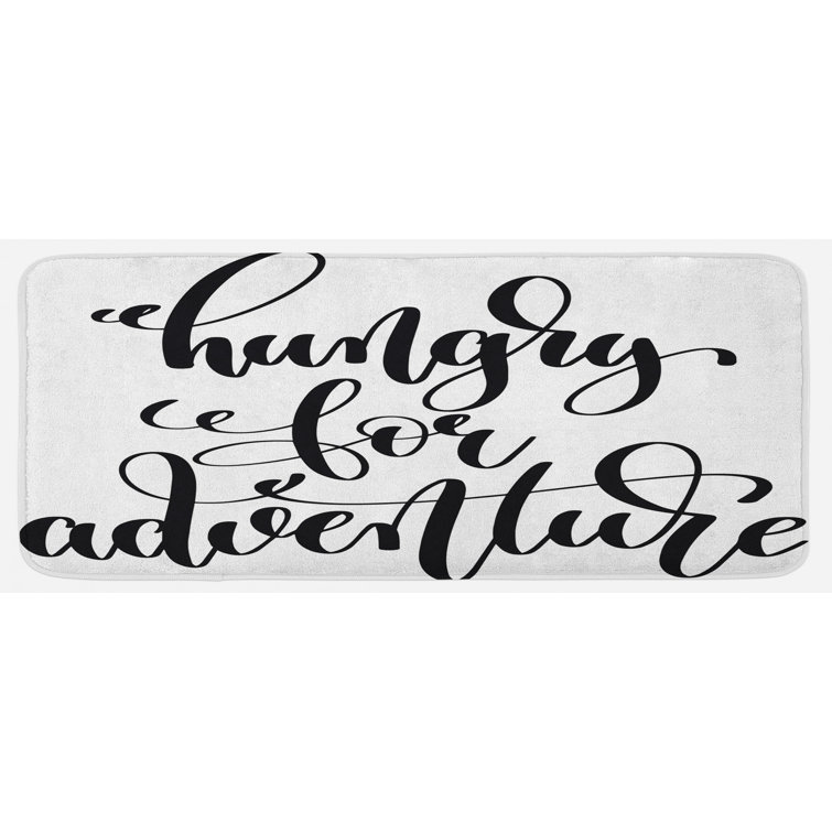 Black and White Kitchen Rugs, Fun Kitchen Rug with Words