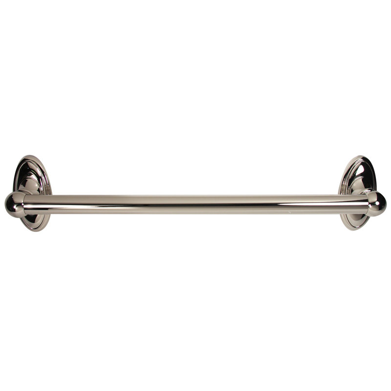 Classic Traditional 18" Grab Bar, Polished Nickel, 18"