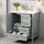 Meuble-lavabo moderne 30 po vert sauge avec lavabo en céramique, portes à fermeture douce et 3 tiroirs-427279455-427279454