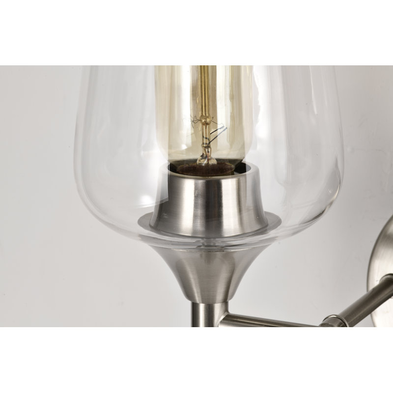 Louvella 2 - Light Dimmable Vanity Light, Brushed Nickel