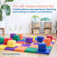 ECR4Kids SoftZone Patchwork Toddler Blocks, Foam Cubes, 12-Piece-113354603