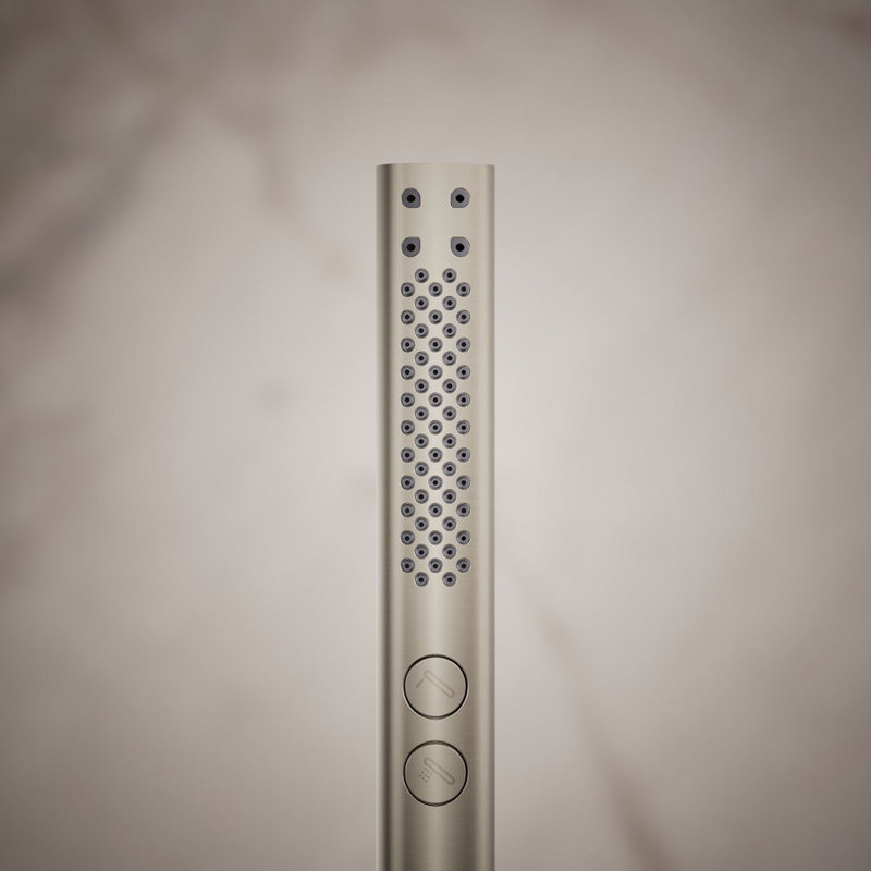 Shift Round Two-Function Handshower, Multi-Function Handheld Shower Head, 1.75 GPM, Vibrant Brushed Nickel