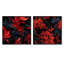 Ensemble de 2 collages carrés Woodbridge - Abstract Botanicals-101847167-101847166