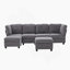 Canapé modulaire modulaire, canapé convertible 6 places, canapé modulaire en U avec repose-pieds avec rangement-1180648717