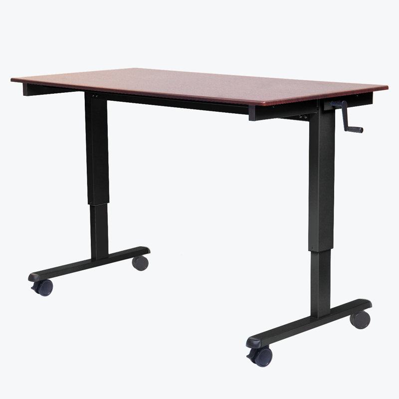 Bureau debout à hauteur ajustable Belvedere, l 47,25 po x P 29,5 po, Noyer foncé/noir