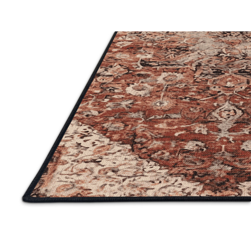 Tapis brun lavable à la machine, Rectangulaire 3 pi x 5 pi