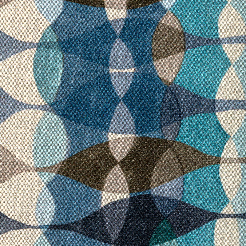 Rhapsody Overtone Print Fabric, Denim