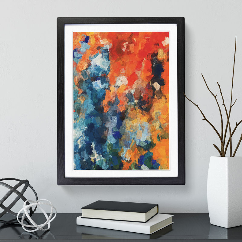 Creatures Of The Night Abstract - Single Picture Frame Painting, Black Framed, 64cm H x 46cm W x 2cm D