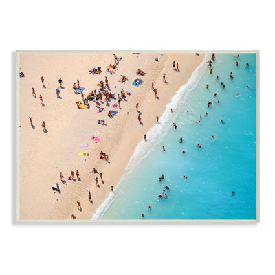" Aerial Beach View Sunbathers " by House