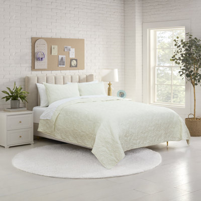 Lemon Tree Pearl Off White Quilt Set