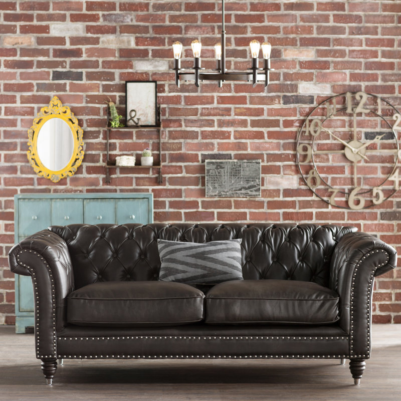 Causeuse Chesterfield 80 po Navas