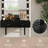 Modern Floating Makeup Vanity With Lighted Arched Mirror, Built-In Outlets & Storage Drawers-115988128