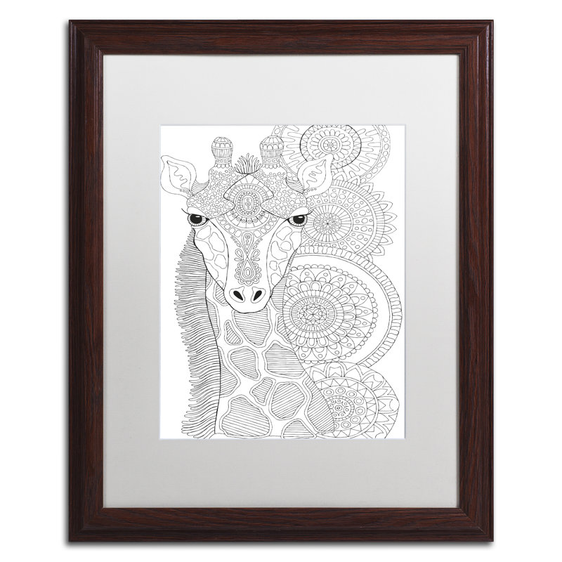« animaux », impression sur toile encadrée, H 20 po x l 16 po x P 0,5 po, Blanc, Cadre brun