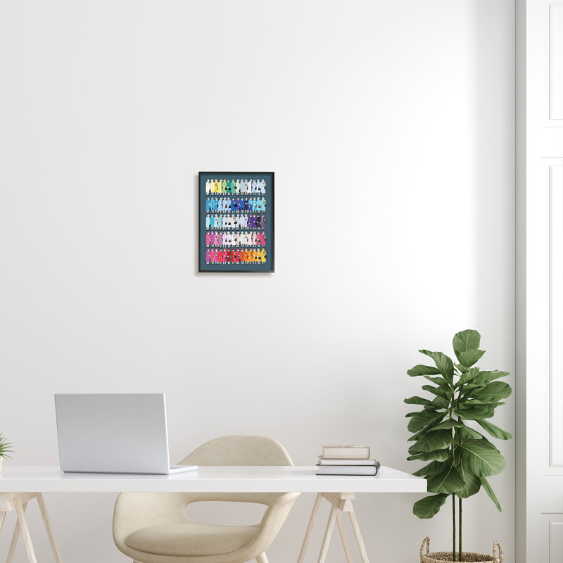 «Rainbow» par Amelia Noyes, Giclée encadrée noir minuit, H 14 po x l 11 po x P 1,5 po