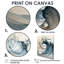 «White and Blue Marble Wave Blend - Coastal Waves», ensemble de 6 reproductions d'art sur toile-1699522865-1699522864