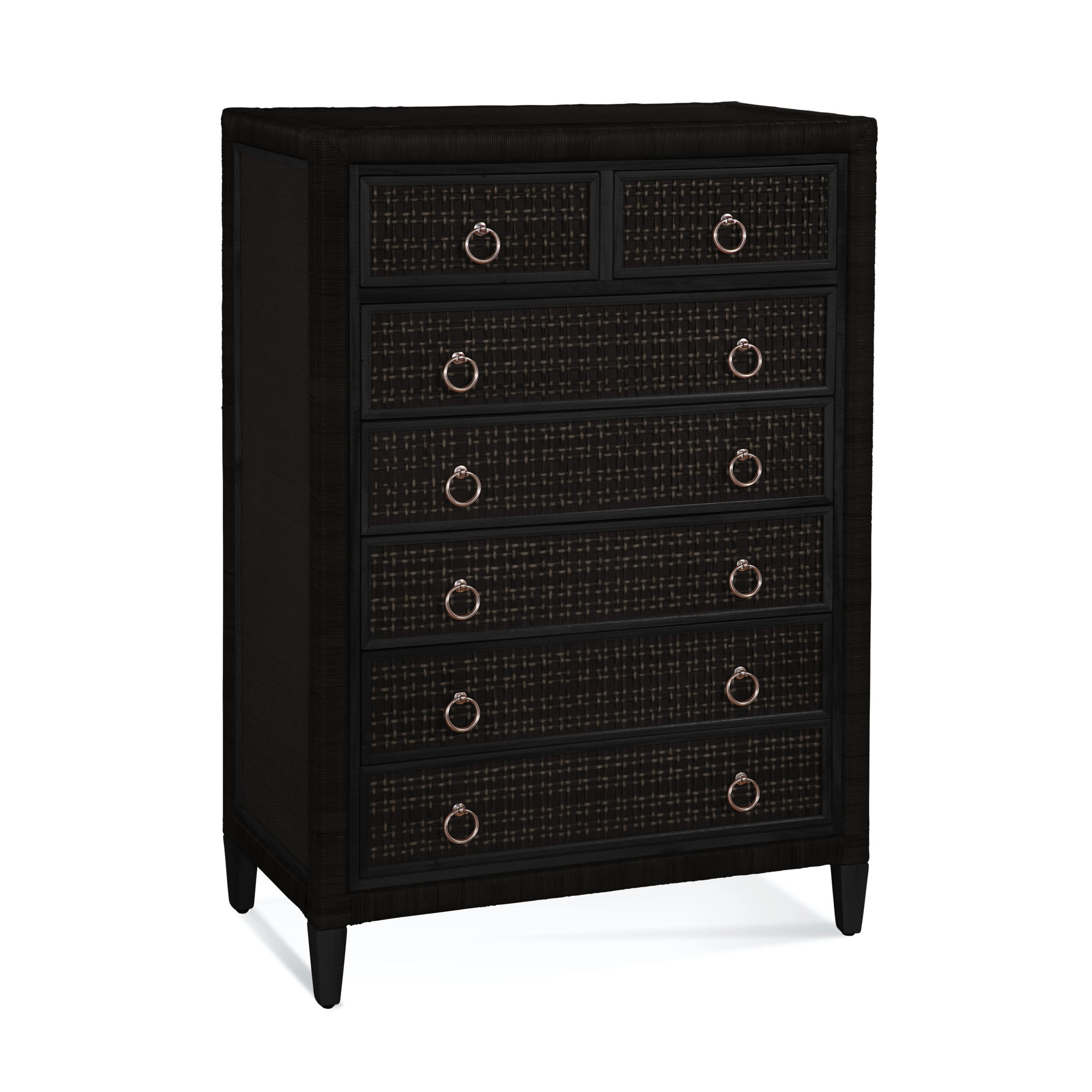 Monterey 7 - Drawer Dresser, Antique Black, No, Satin Nickel