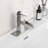Waterfall Single Handle Stainless Steel Bathroom Faucet With Deckplate-103539572