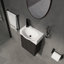 Ensemble de meuble-lavabo pour salle de bain 16 po pour petit espace, petit meuble-lavabo avec lavabo en céramique-120330158