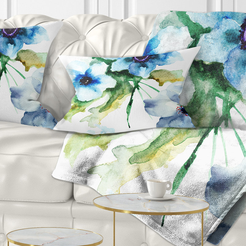 Coussin lombaire à fleurs d'été sans soudure
