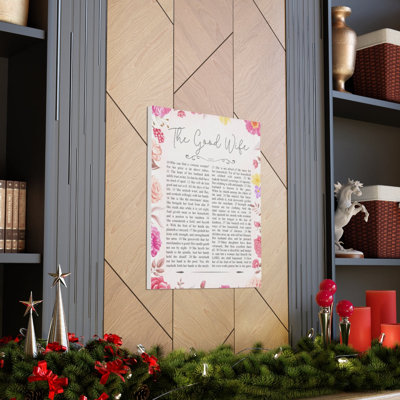 " The Good Wife Proverbs 31:10-31 Bible Verse "