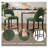 Bisto Faux Leather Upholstered Counter Height Bar Stool With Solid Wood Legs Set of 6-419316821-419316822