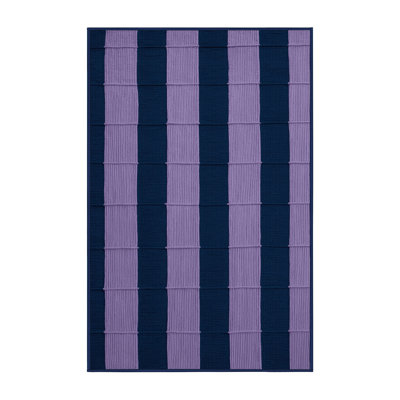 Machine Washable Checkered Blue Area Rug