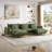 Oversized Modular Sectional Sofa 5 Piece U Shaped Deep Sectional Couches With High Density Memory Foam For Living Room With 2 Ottoman-479968427-479968404