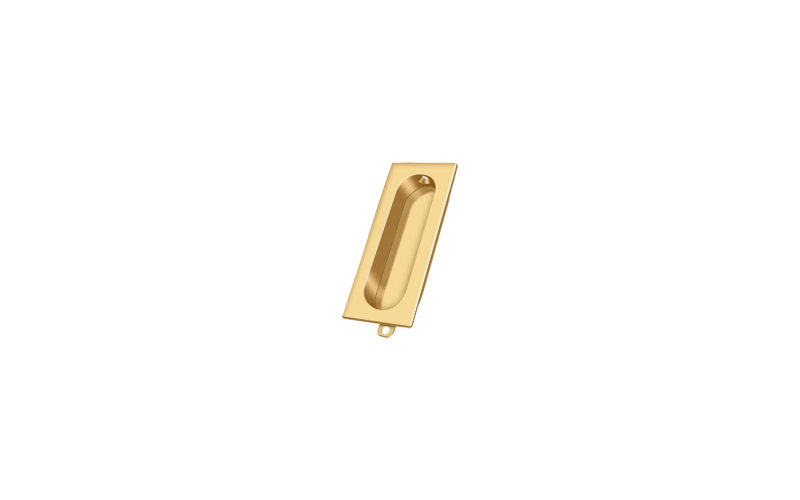 Flush 2 Center to Center Cup Pull, PVD Polished Brass