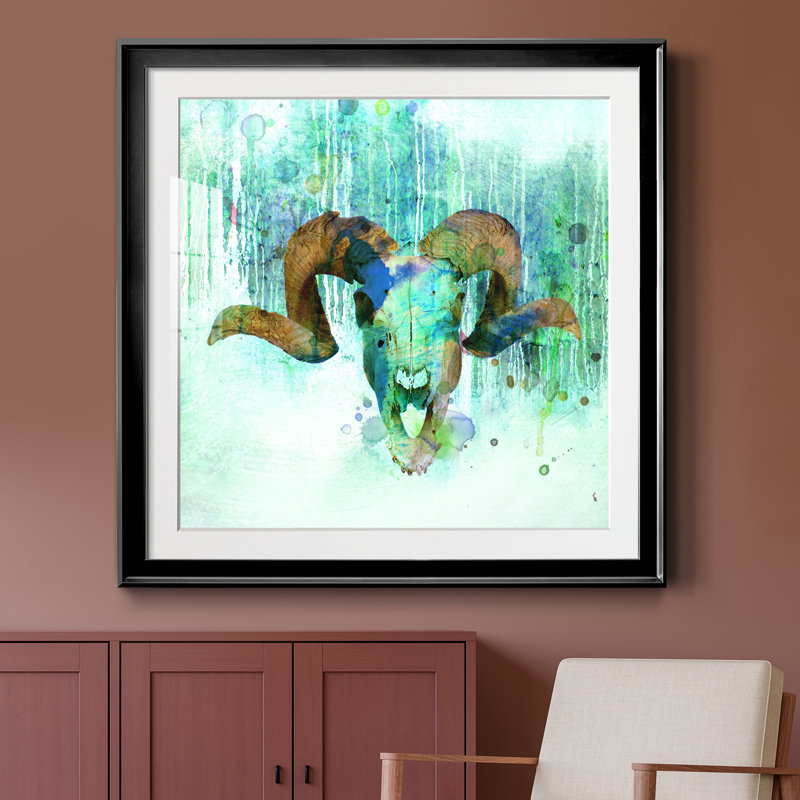 Au-delà de la forêt II - peinture encadrée, H 26,5 po x l 26,5 po x P 1,5 po, Cadre noir