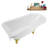 62" Streamline Clawfoot Tub,Tray,Drain, Clawfeet-101628985-102218224