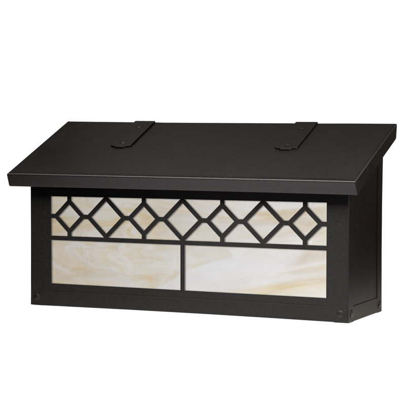 Boîte aux lettres murale Matrix, Or irisé, Noir texturé