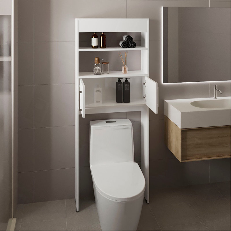 Over The Toilet Cabinet 63" H, Two Shelves, Double Door