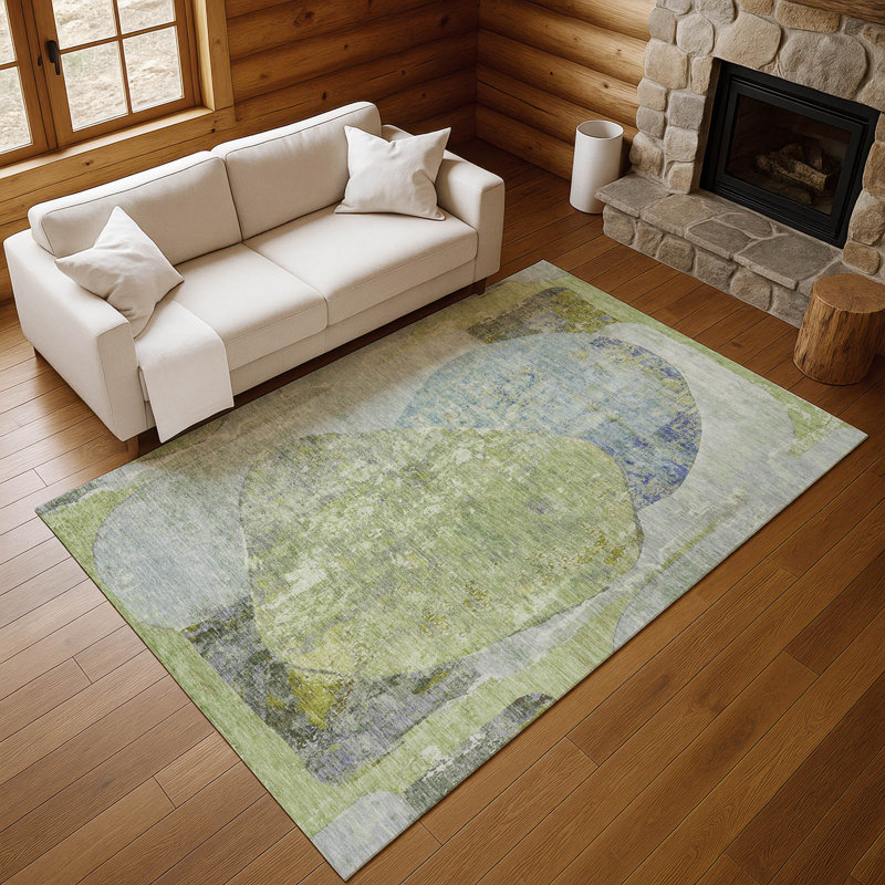 Premium Machine Washable Marasco AMF1635 Modern Rug, Rectangle 9' x 12'