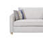 Causeuse en tissu sable - 2 coussins en duvet