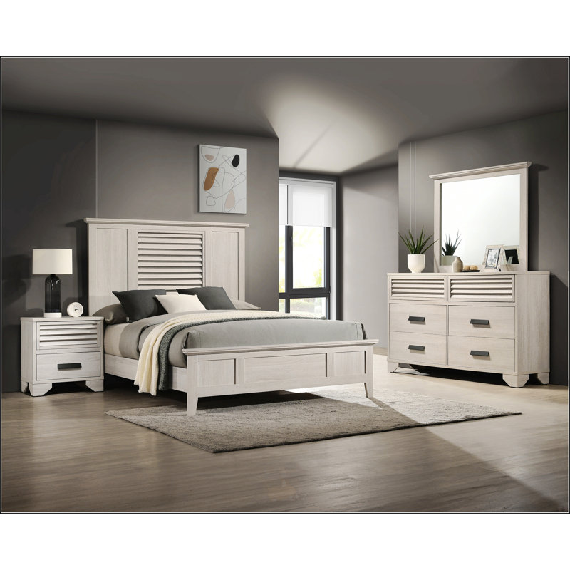 Table de chevet à 2 tiroirs de style contemporain avec quincaillerie à poignée et finition beige pour les chambres à coucher modernes