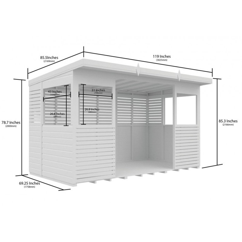 12 x 6 BBQ/Outdoor Kitchen Shelter