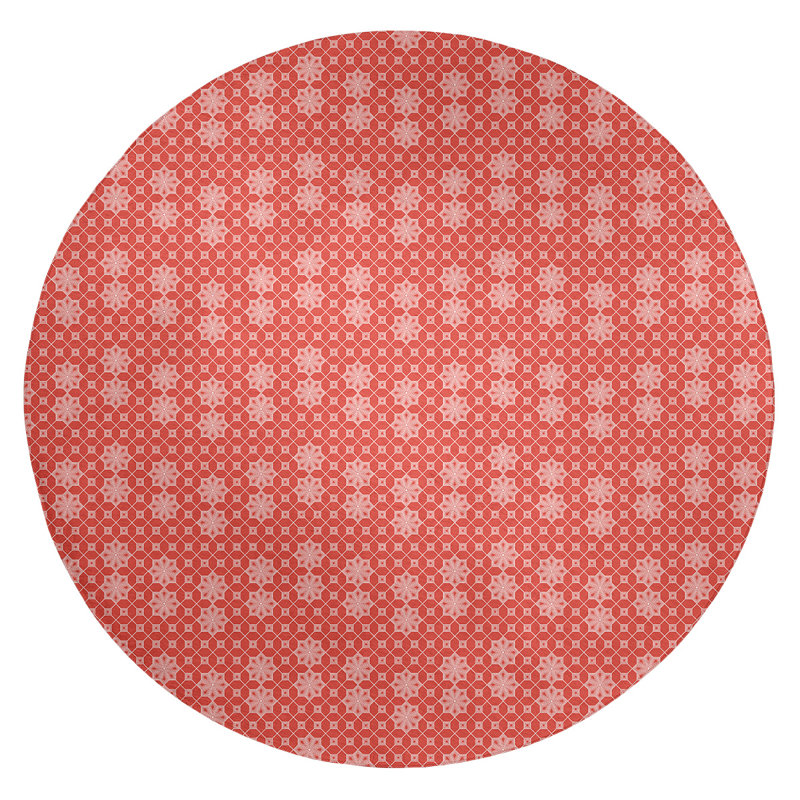 Chenille Toile Indoor Rug, Round 5'