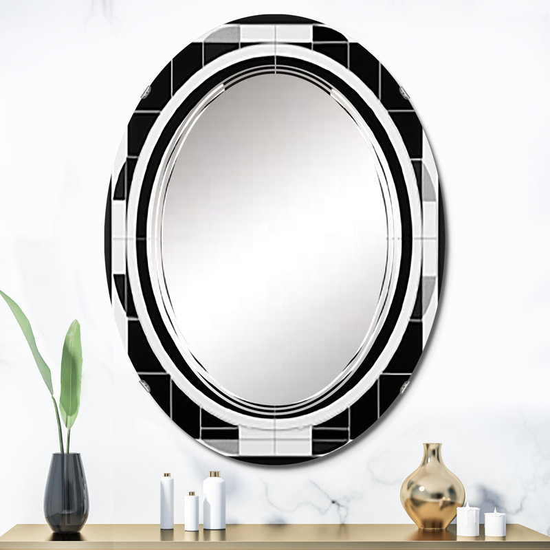 Burkcrest - Miroir mural moderne ovale, 36 po x 24 po