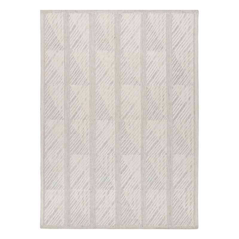 Scandinavian Wool Geometric Area Rug, Rectangle 8' x 10'