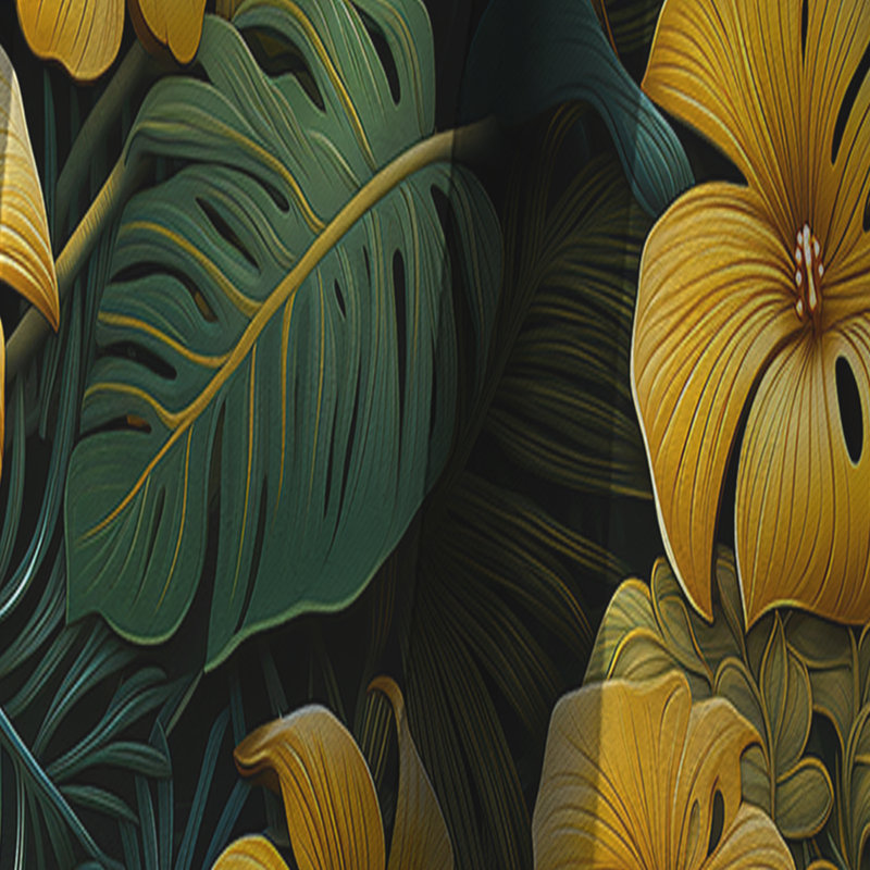 Monstera - motif tropical magique IV - Rideau floral - Rideau occultant floral - 1 panneau, L 52 po x L 84 po