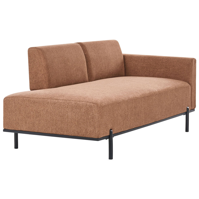 Upholstered Chaise Lounge, Brown