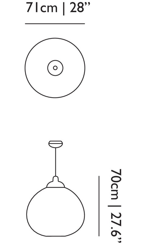 Non Random 1 - Light Pendant, Large, Black